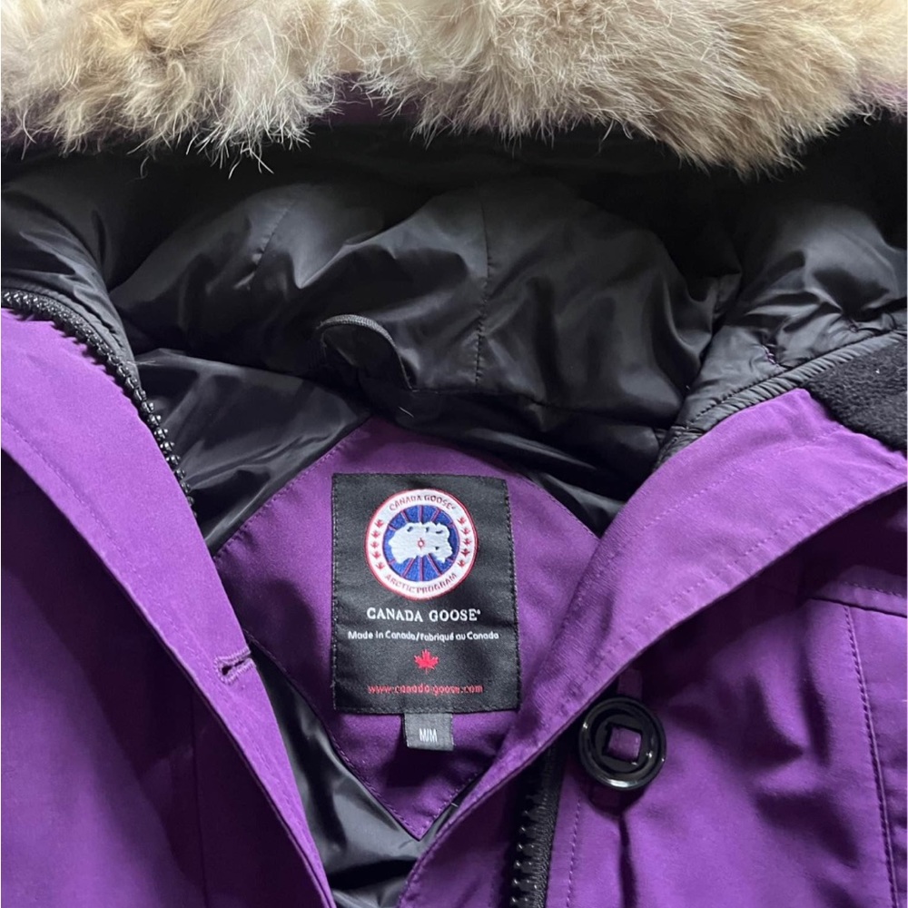 Women’s Canada Goose Purple Parka with Fur Trim